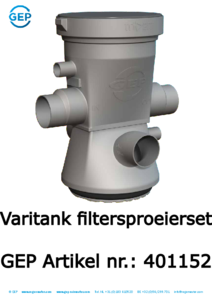401152 Varitank filtersproeierset regenwaterfilter